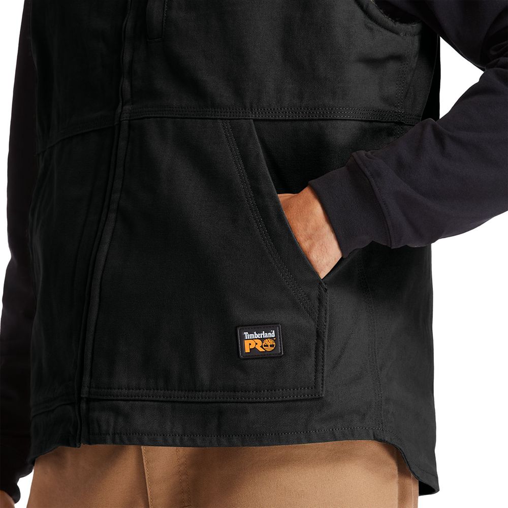 Chaleco Timberland Hombre Pro® Gritman Lined Lona Negras - Chile OIZ-103692